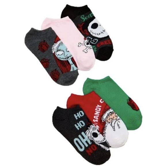 Other - Nightmare Before Christmas No-Show Low Cut Socks Womens 6 Pair
